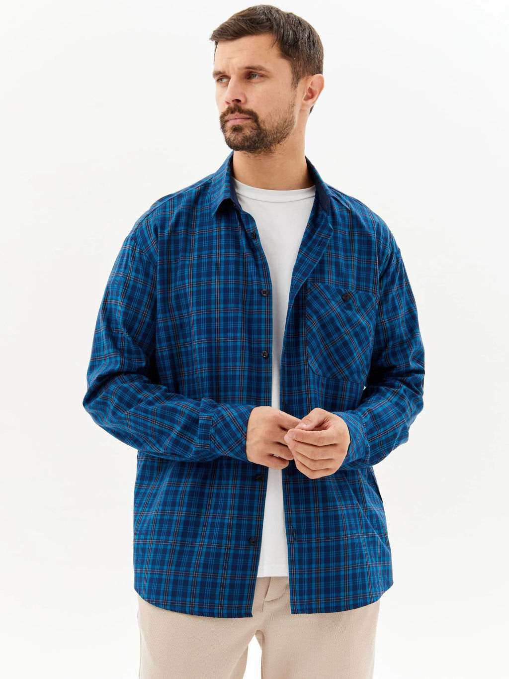 Сорочка мужская длинный рукав GREG S225/211/2008/1