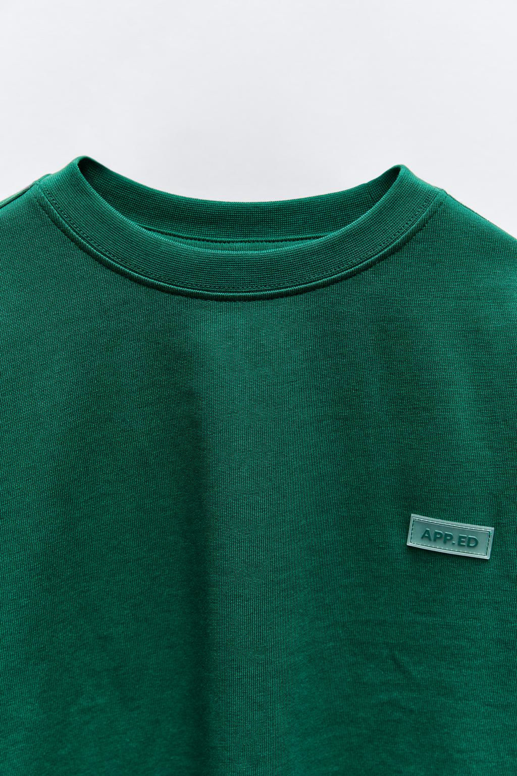 HEAVY JERSEY LABEL T-SHIRT - Zara фото 22