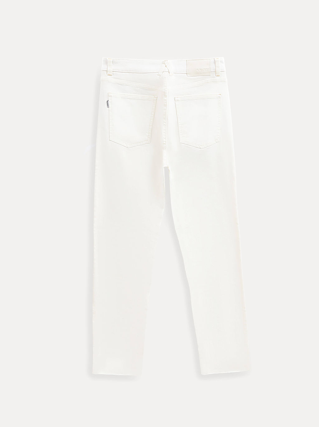 CONTE CON-769 Джинсы straight молочного цвета с необработанным краем off white - Conte elegant фото 9