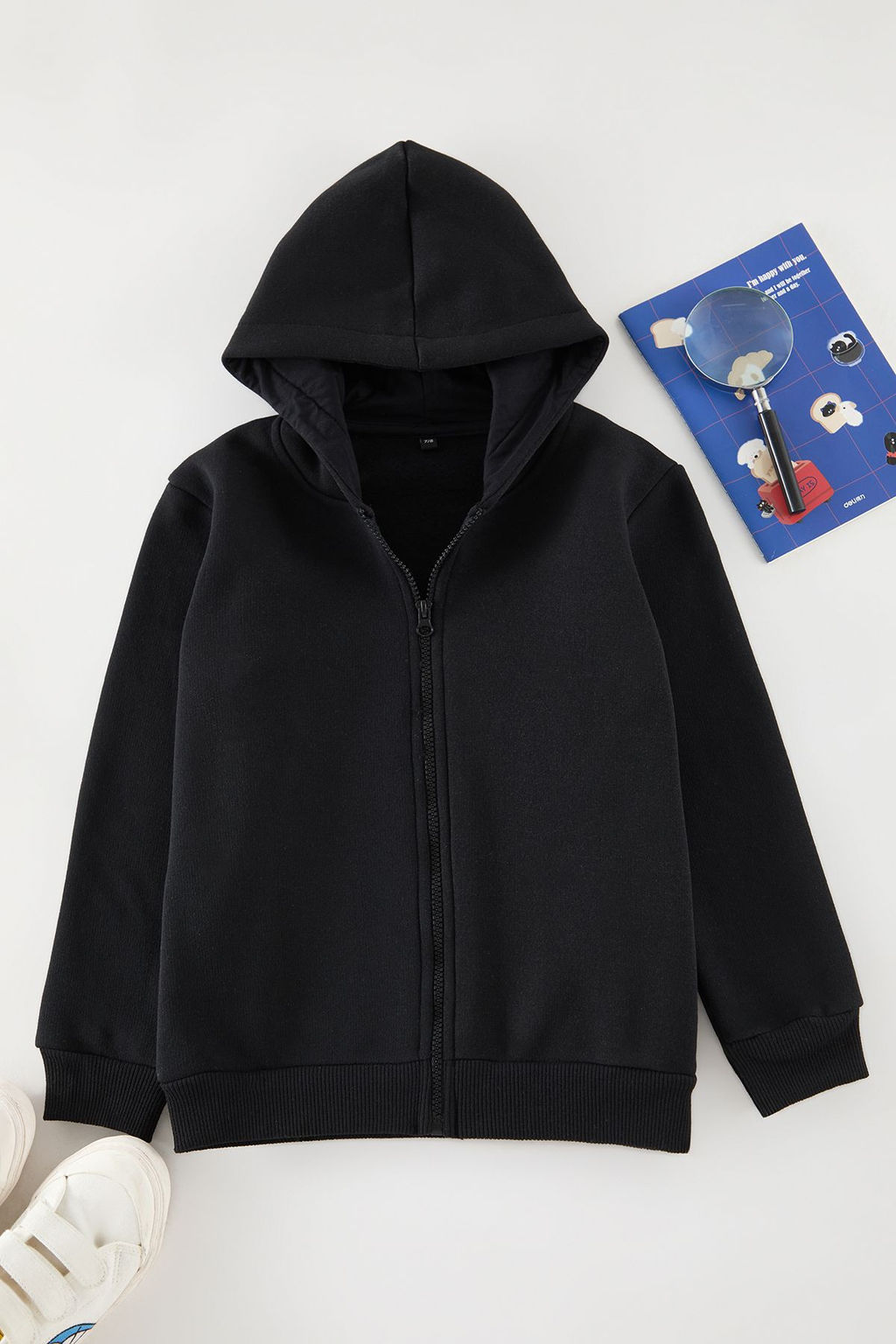 Siyah Erkek Cocuk Baba-Ogul Duz Orme Mini Me Sweatshirt TKDAW25SW00057 - Trendyolmilla фото 2