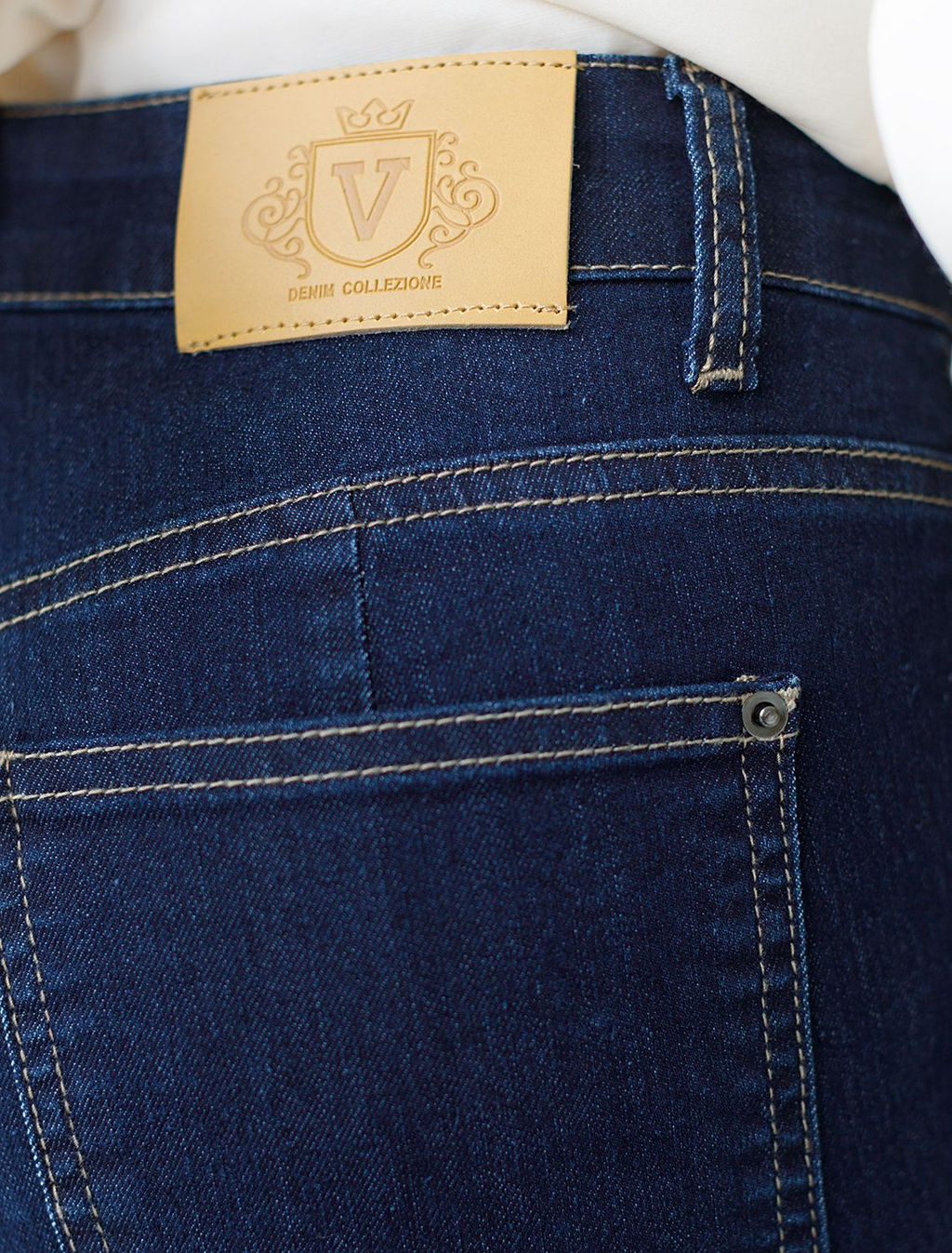 Джинсы Vilatte клеш из денима темно-синий  фото 4