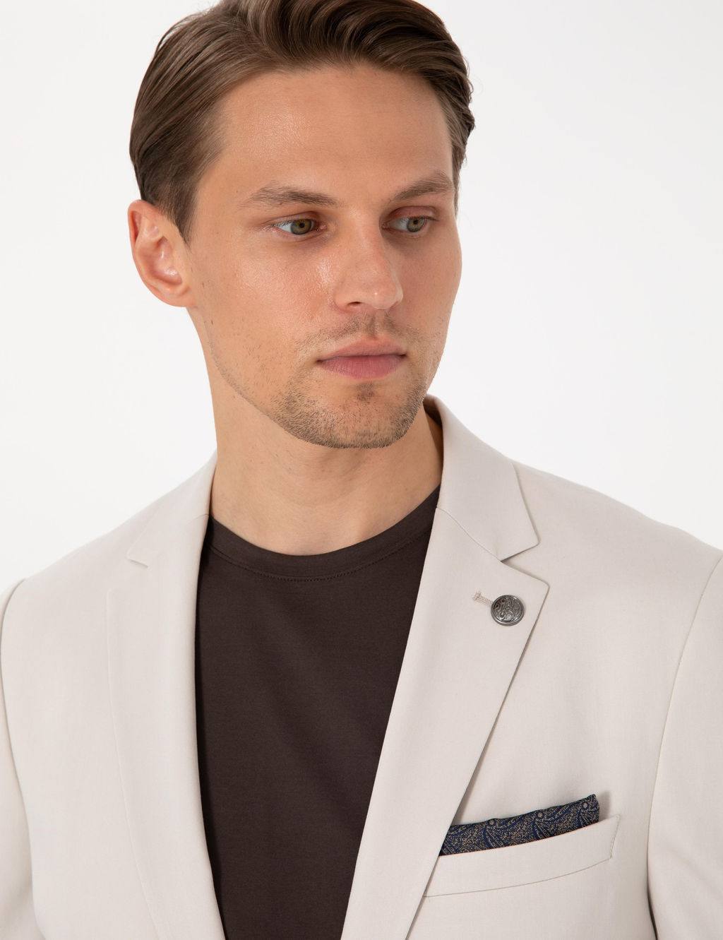 Bej Ex. Slim Fit Tak_m Elbise