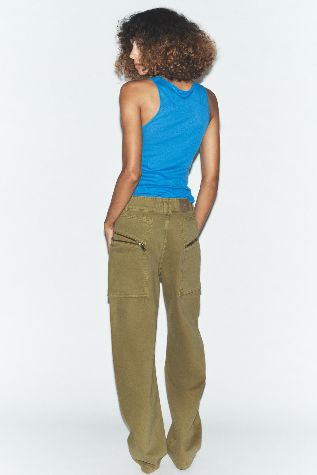 Z1975 MID-WAIST CARGO JEANS WITH ZIPS - Zara фото 15