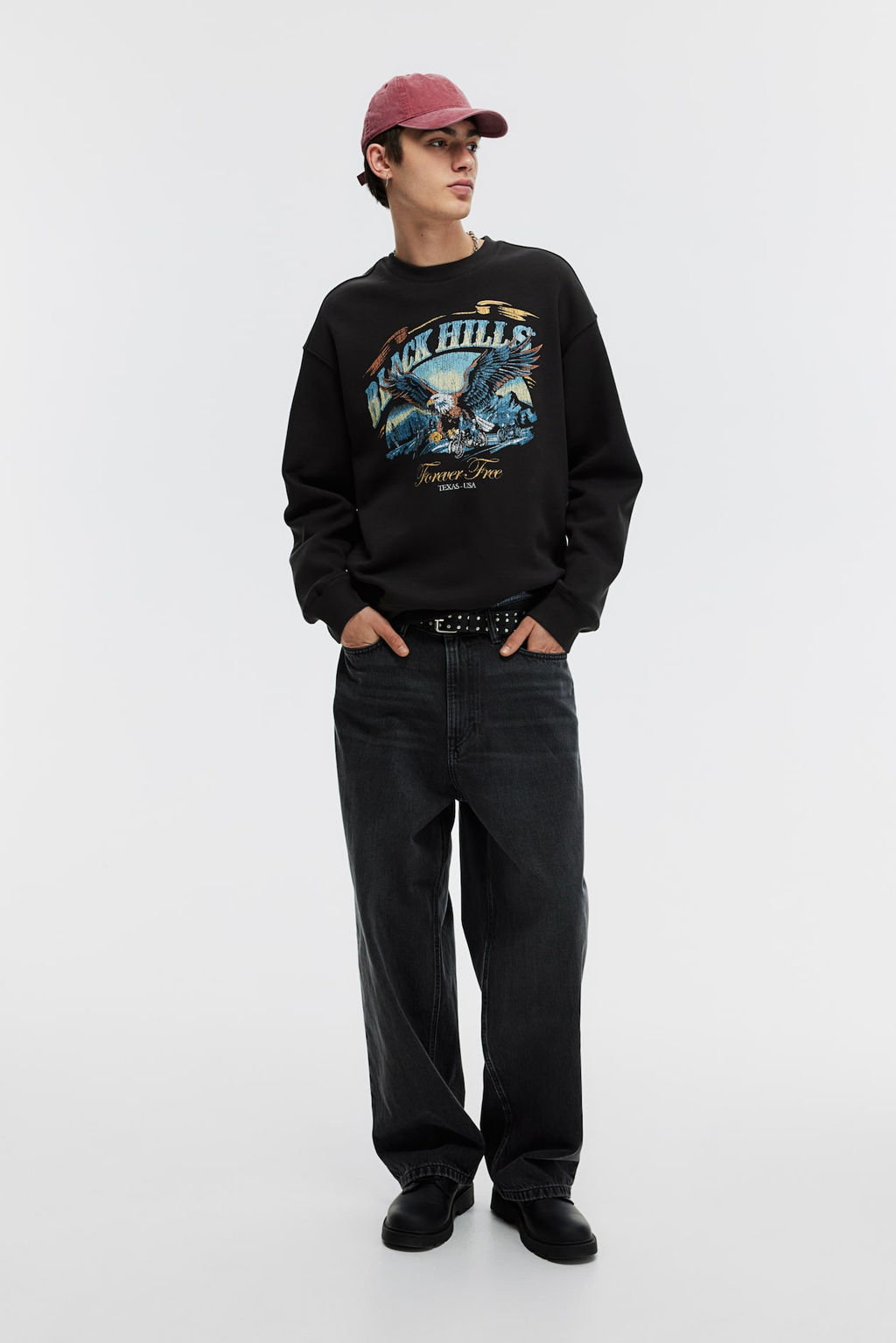 Sudadera con estampado Loose Fit - H&m фото 2