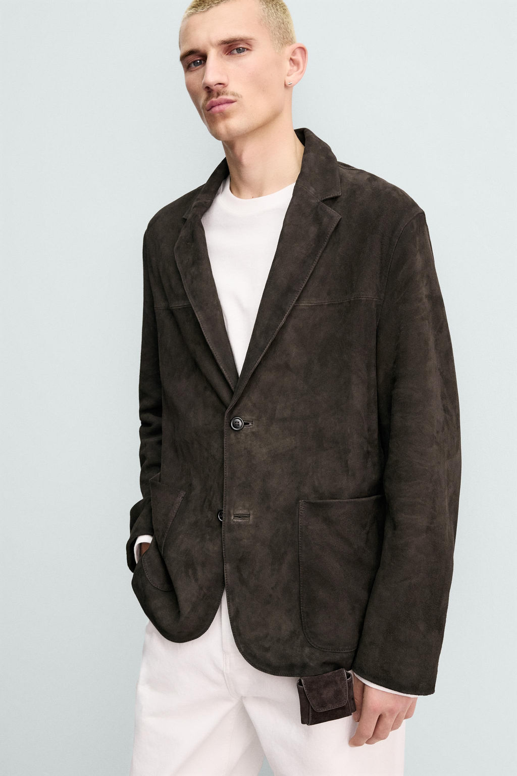 ORIGINS SUEDE LEATHER BLAZER - Zara фото 5