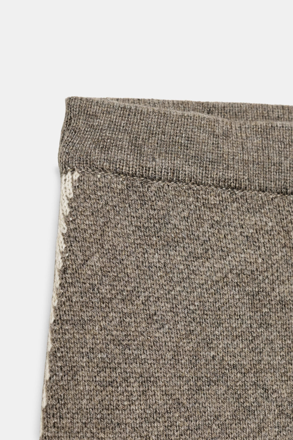 CONTRAST PIPING KNIT MIDI SKIRT