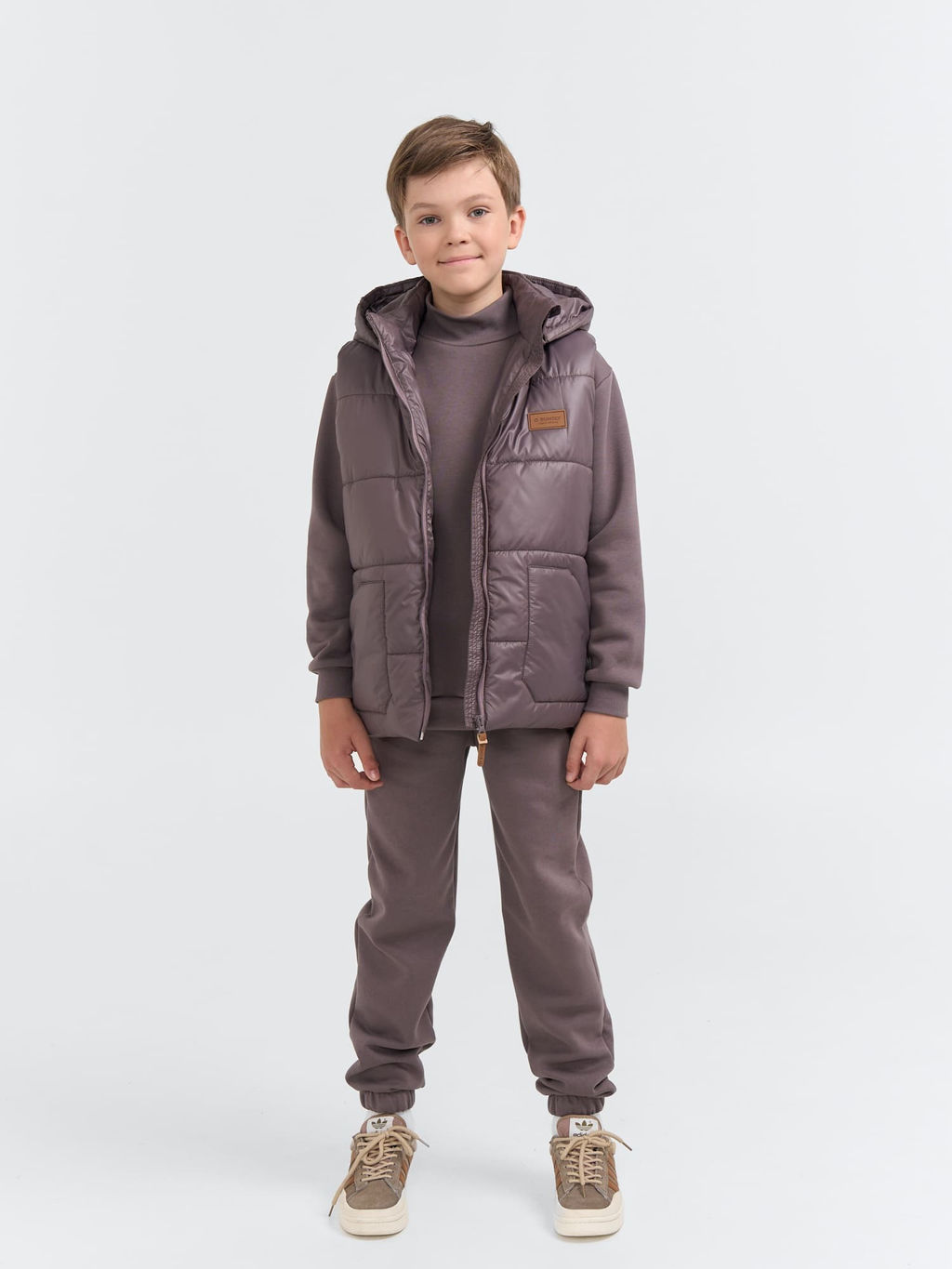 Свитшот Темный шоколад утепленный 7+ - Bungly фото 9