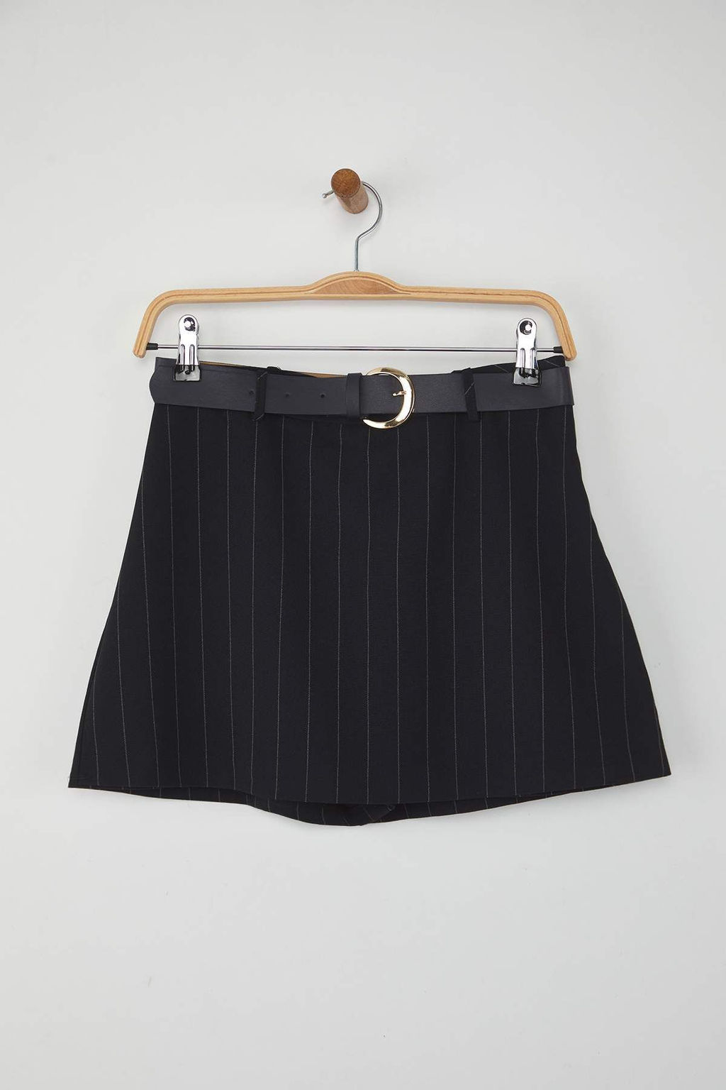 Lacivert Cizgili Mini Kemerli Sort Etek Sort & Bermuda TWOAW26SR00003 - Trendyolmilla фото 5
