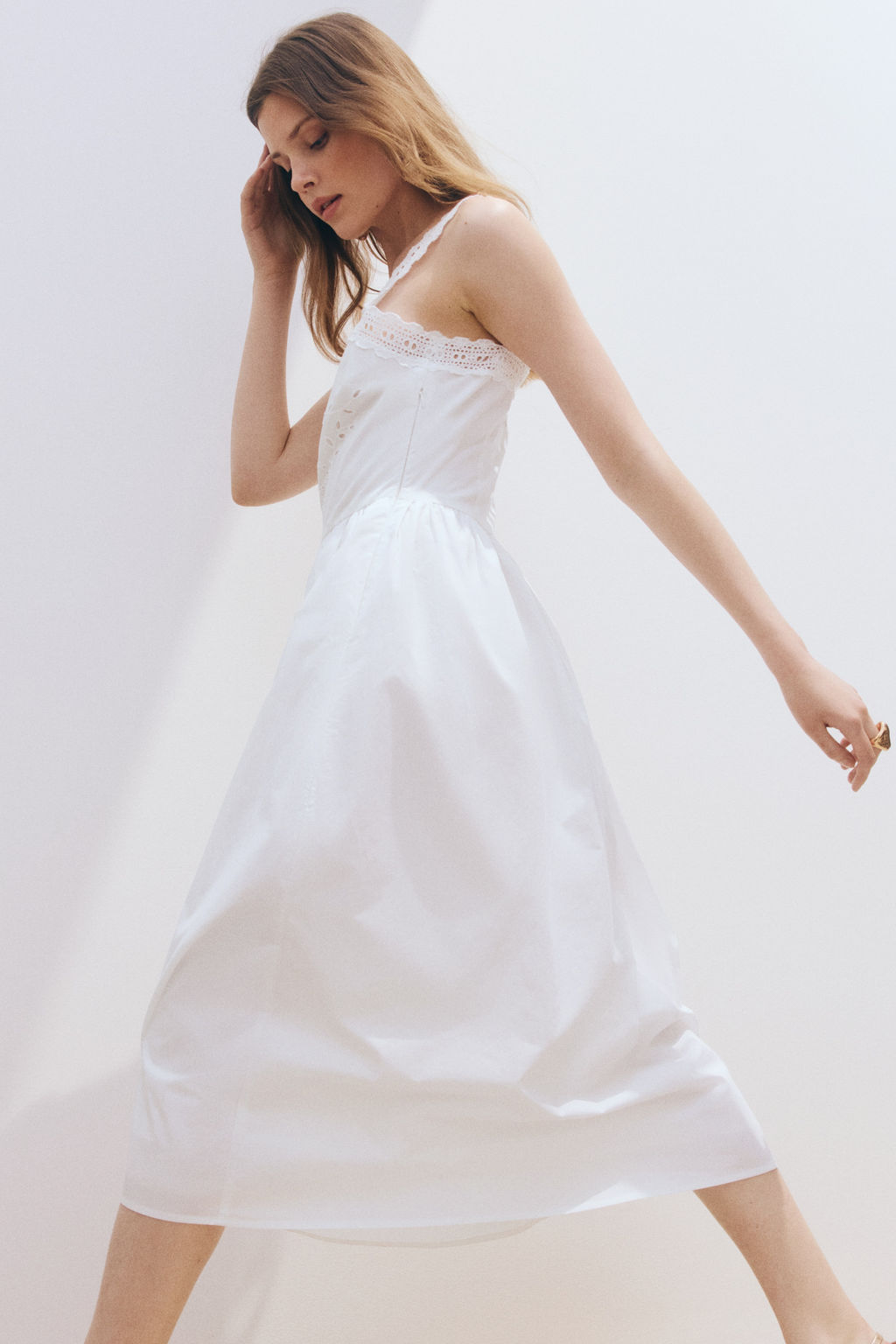 Vestido de algod?n con bordado ingl?s - H&m фото 2
