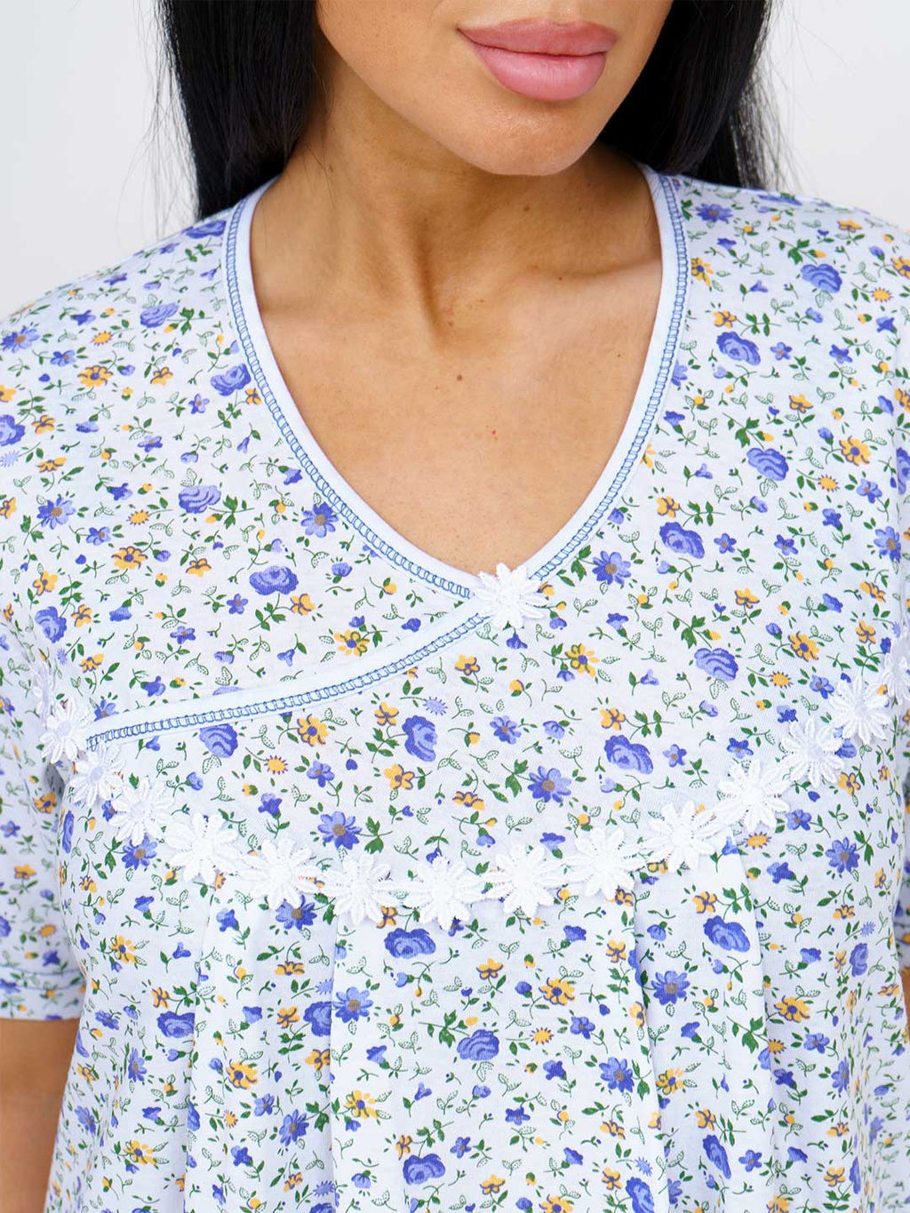 Ночная сорочка женская, цвет белый синий зеленый оранжевый