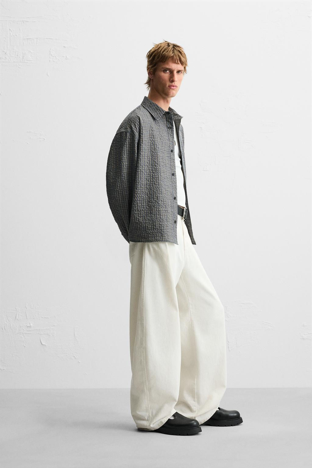 PLAID SHIRT WITH POCKET - Zara фото 4