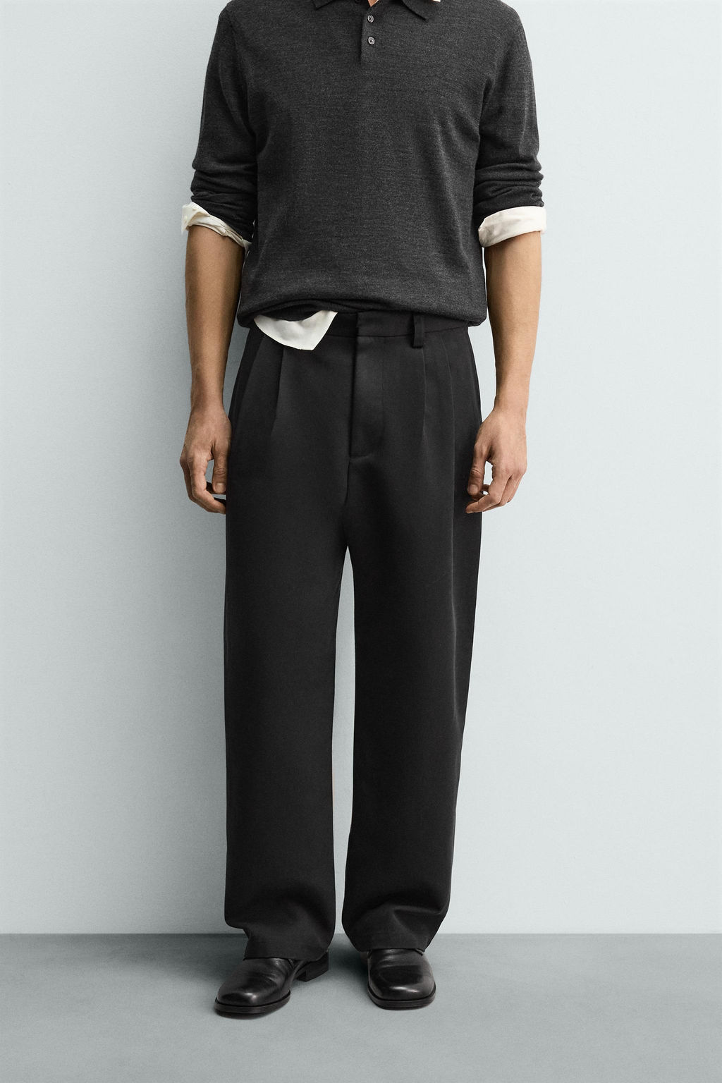 RELAXED BALLOON FIT PLEATED TROUSERS - Zara фото 2