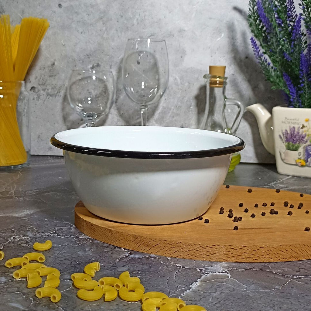 Миска 1.5л 2с7 без рисунка - Стальэмаль фото 2