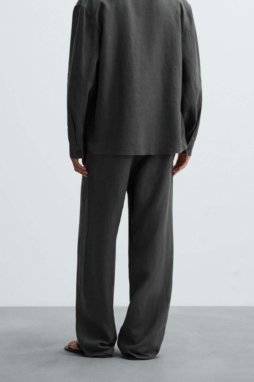 100% HEMP RELAXED FIT TROUSERS - Zara фото 3