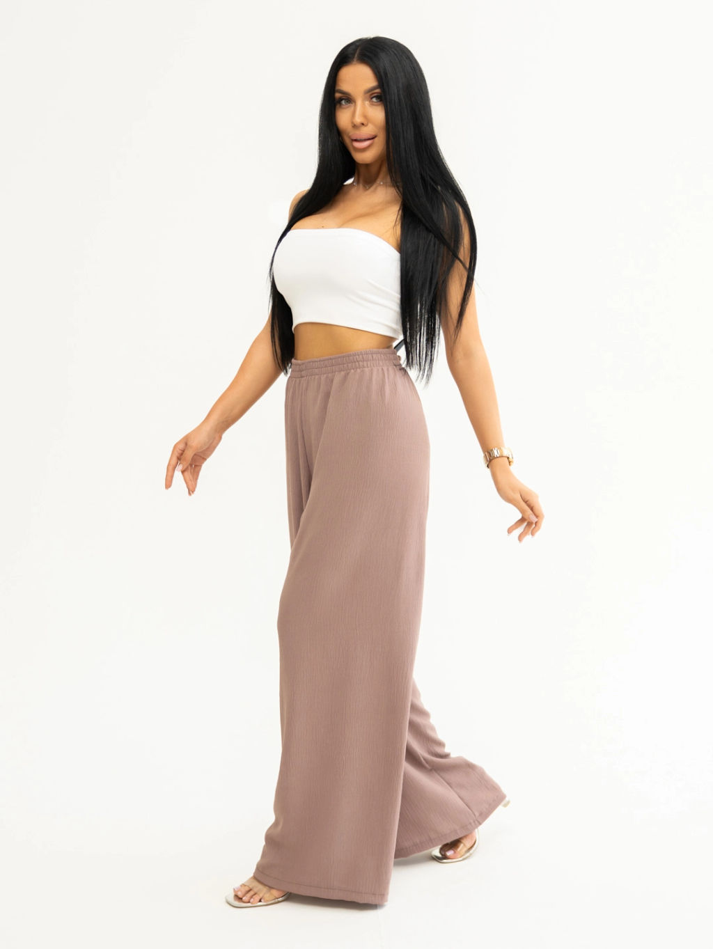 Брюки женские, цвет черный - Барболета фото 23