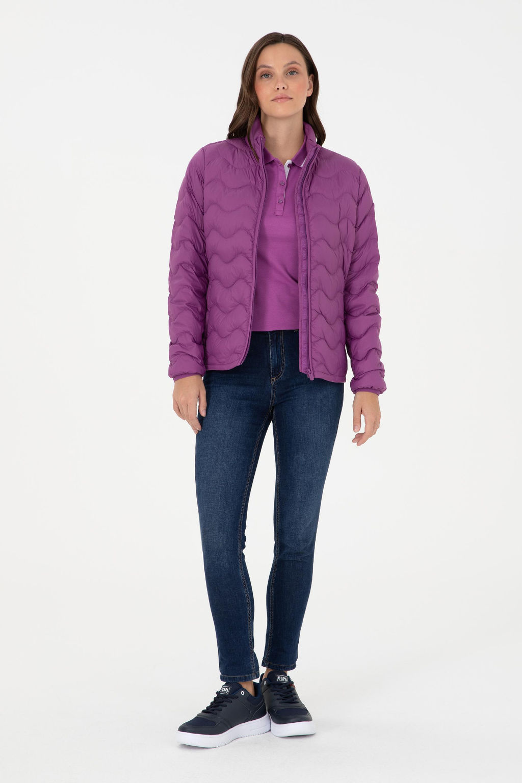 Женское фиолетовое пальто Неожиданная скидка в корзине - U.s. polo assn фото 4