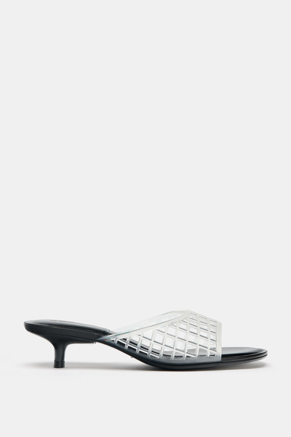RUBBERISED-EFFECT KITTEN HEEL MULES - Zara фото 8