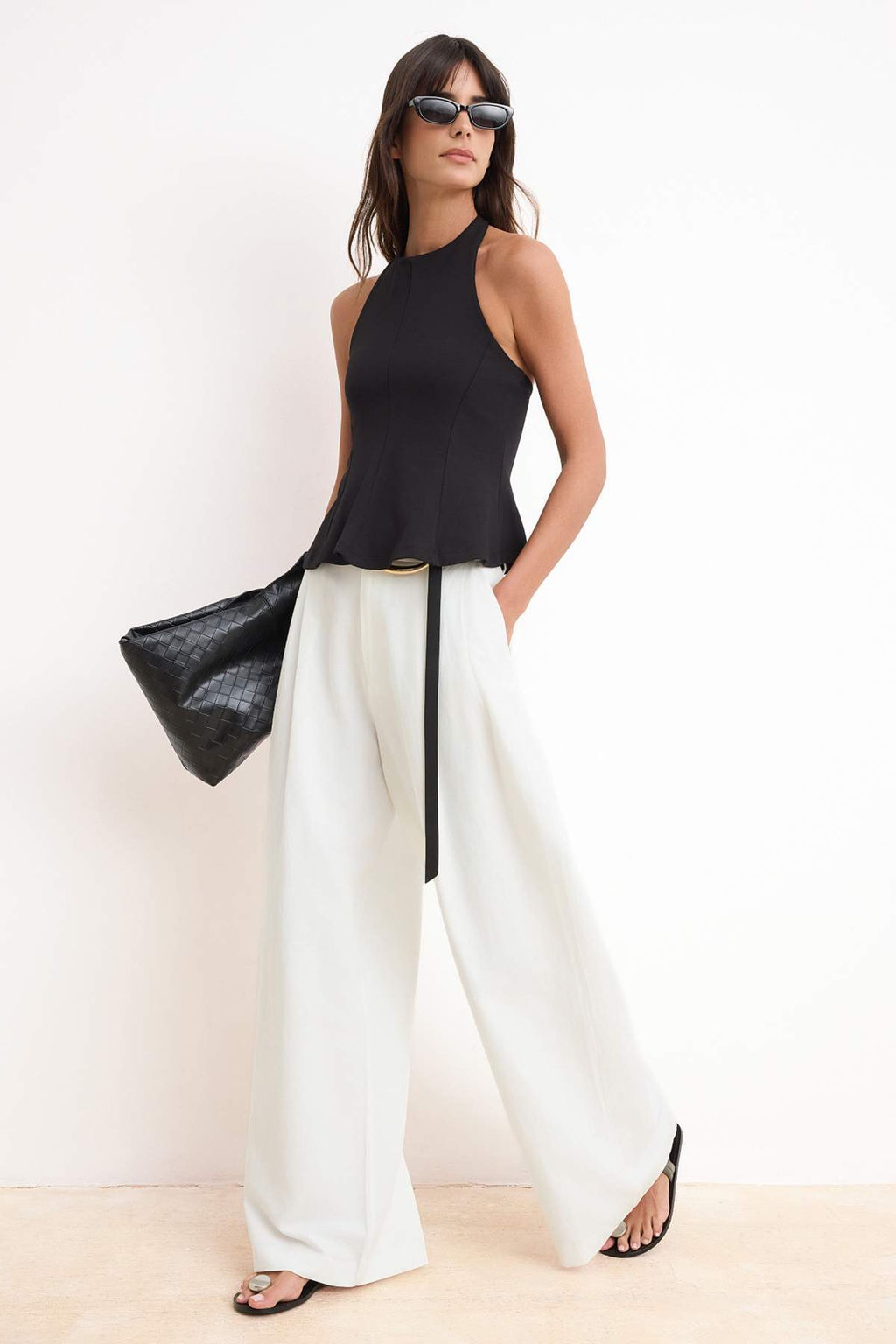 Ac?k Pembe Fitted/Vucuda Oturan Boyundan Baglamal? Kolsuz Interlok Orme Bluz TWOSS26BZ00665 - Trendyolmilla фото 6