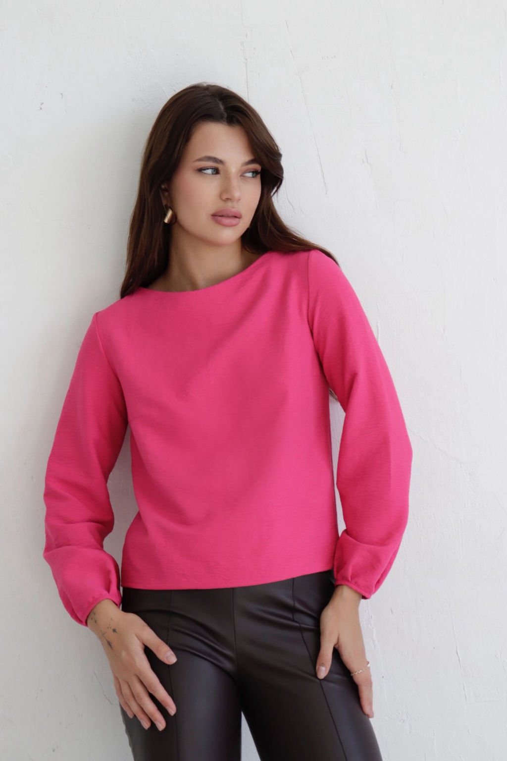 Блуза прямого силуэта с вырезом лодочка - Martichelli фото 35