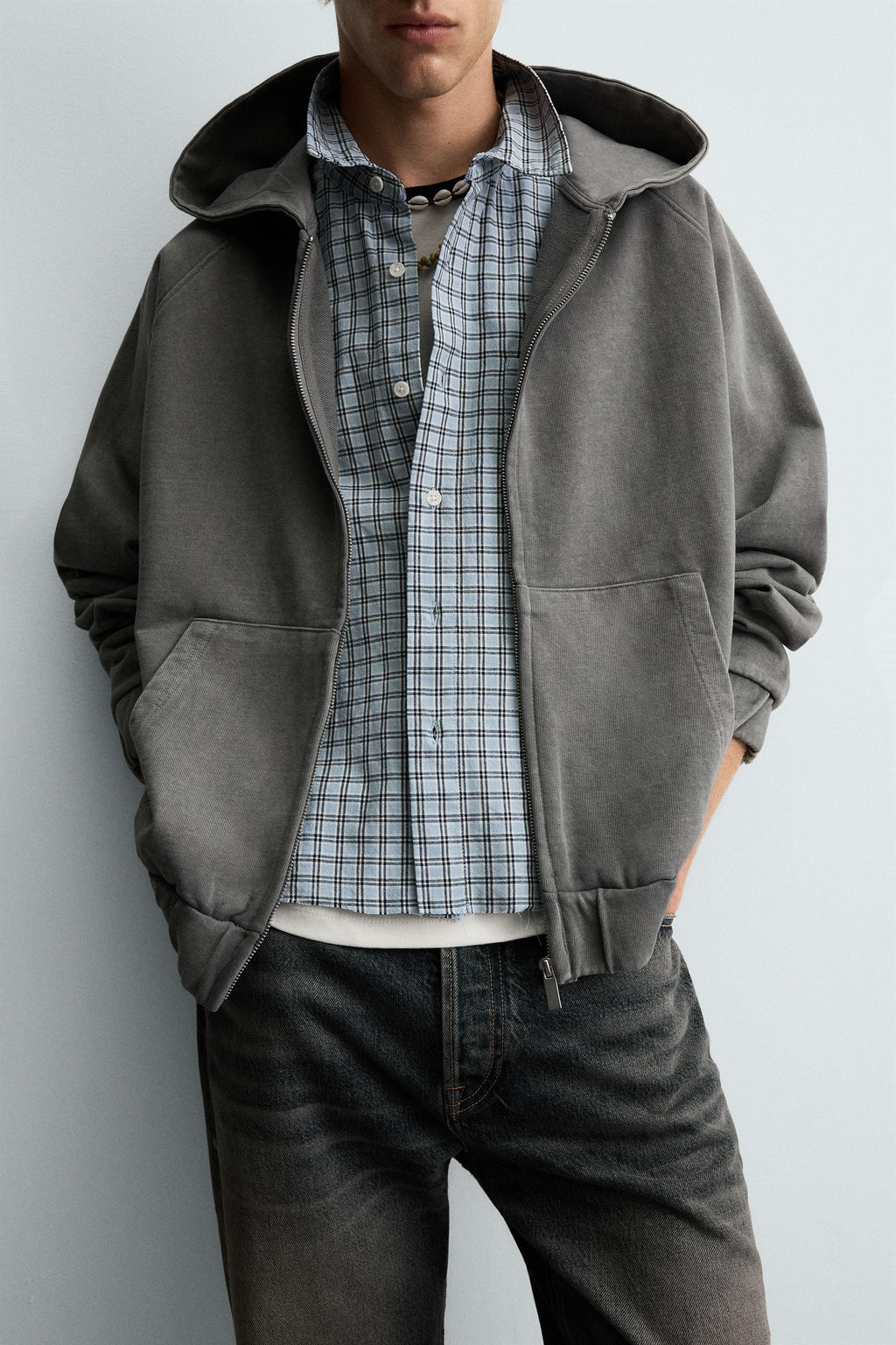 BOXY FIT HOODIE SWEATSHIRT - Zara фото 5