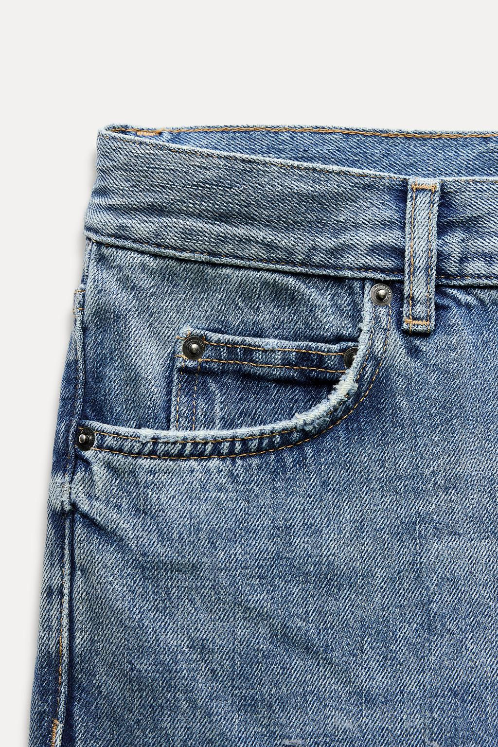 ZW COLLECTION PATCHWORK JEANS - Zara фото 10