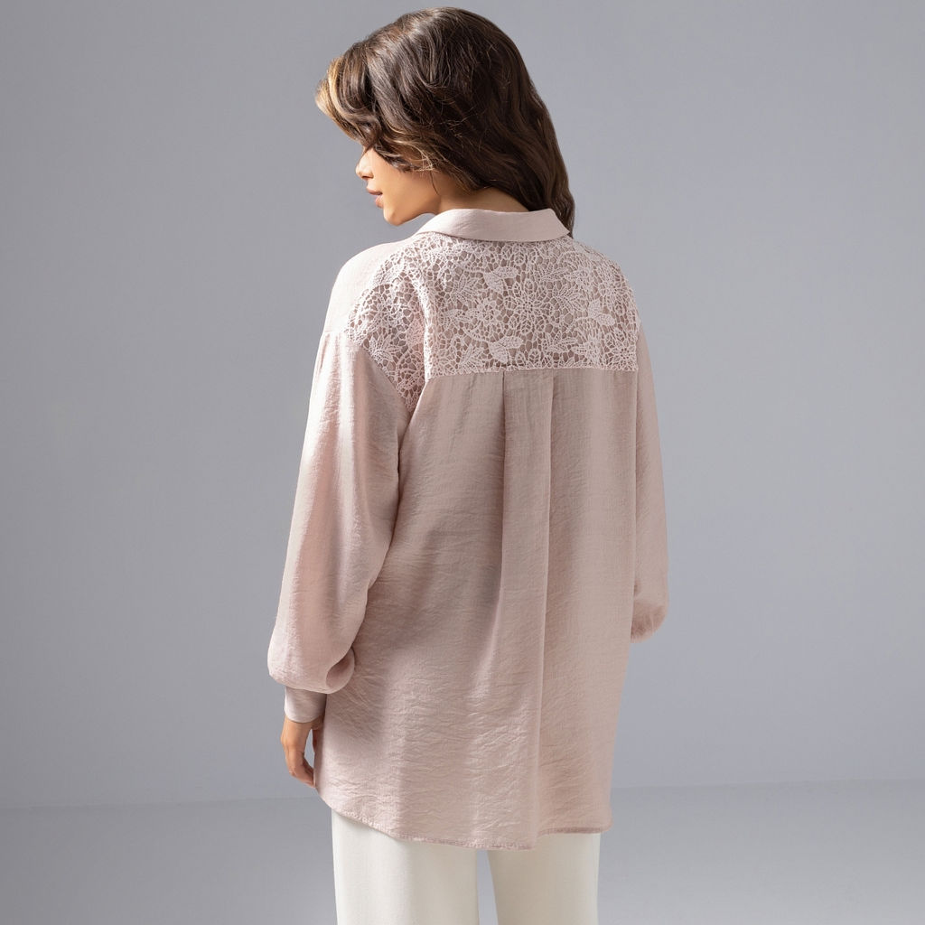 Рубашка комбинированный с кружевом, Нежный вздох - Charutti фото 15