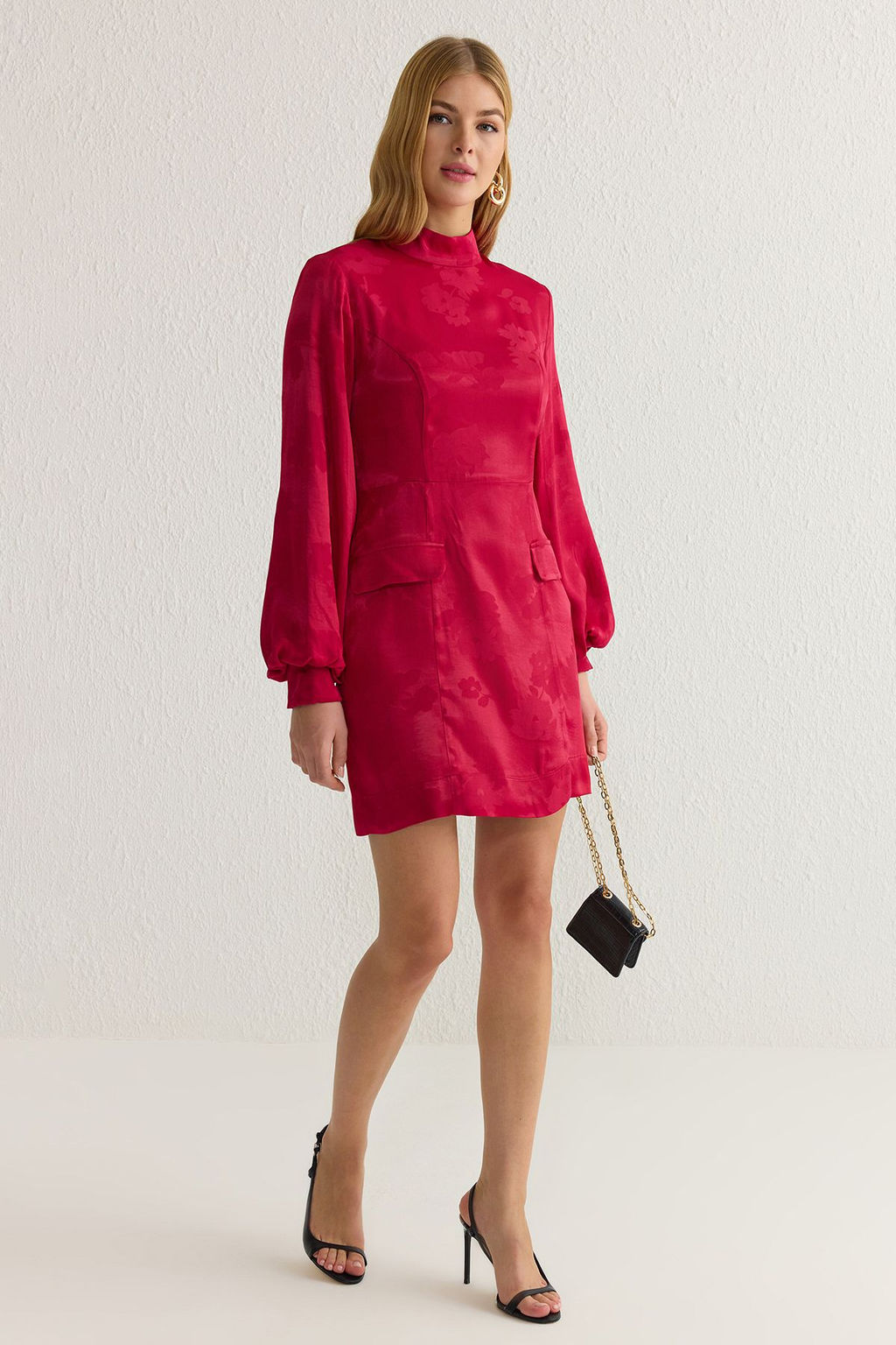 TRENDYOLMILLA Siyah Animal A Kesim Mini Dokuma Elbise TWOAW25EL00475  фото 6