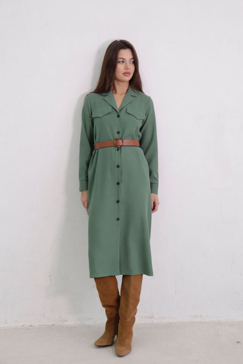 Платье-рубашка с английским воротником - Martichelli фото 243