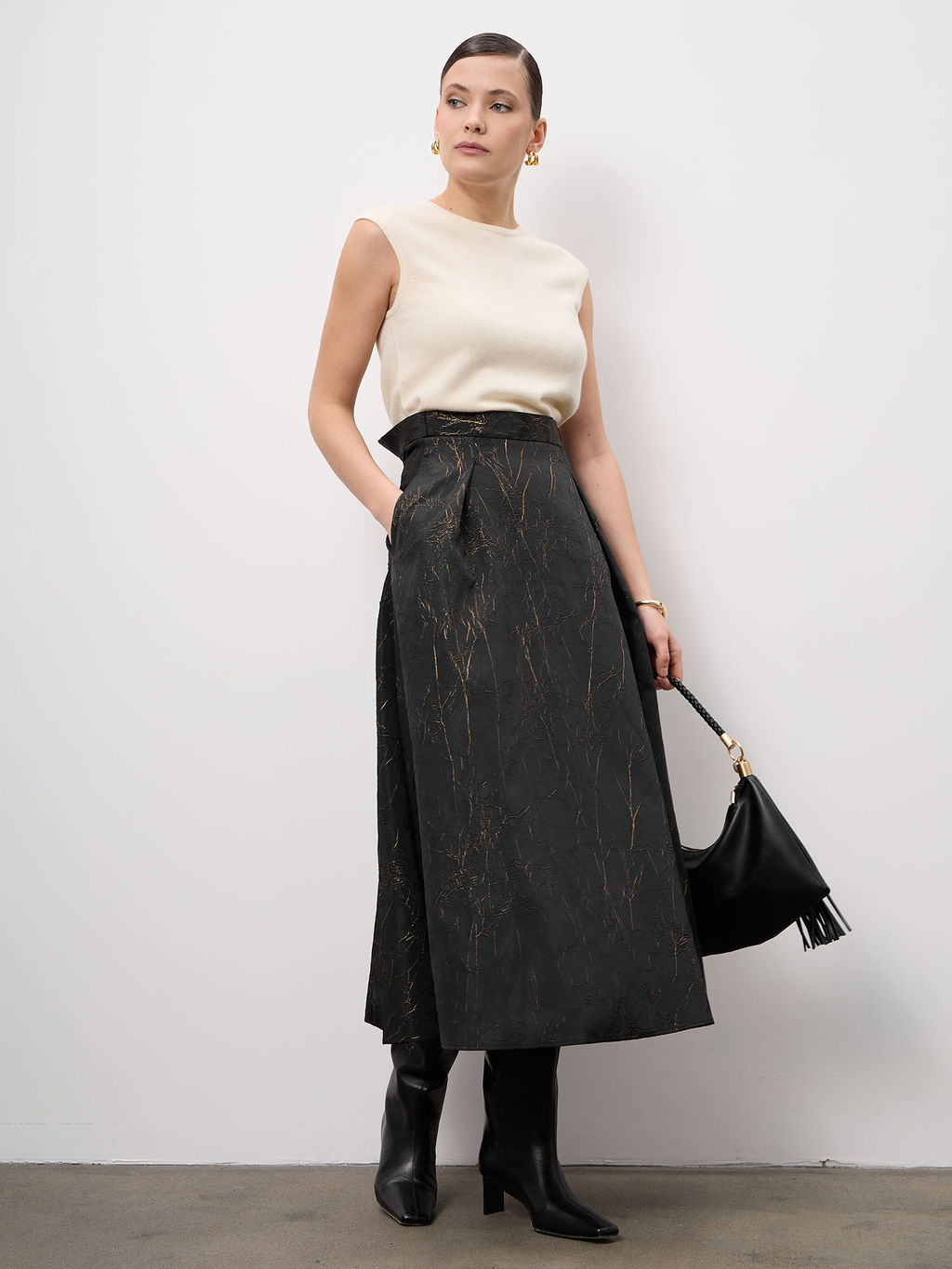 Джемпер кашемировый 06052 сливочный