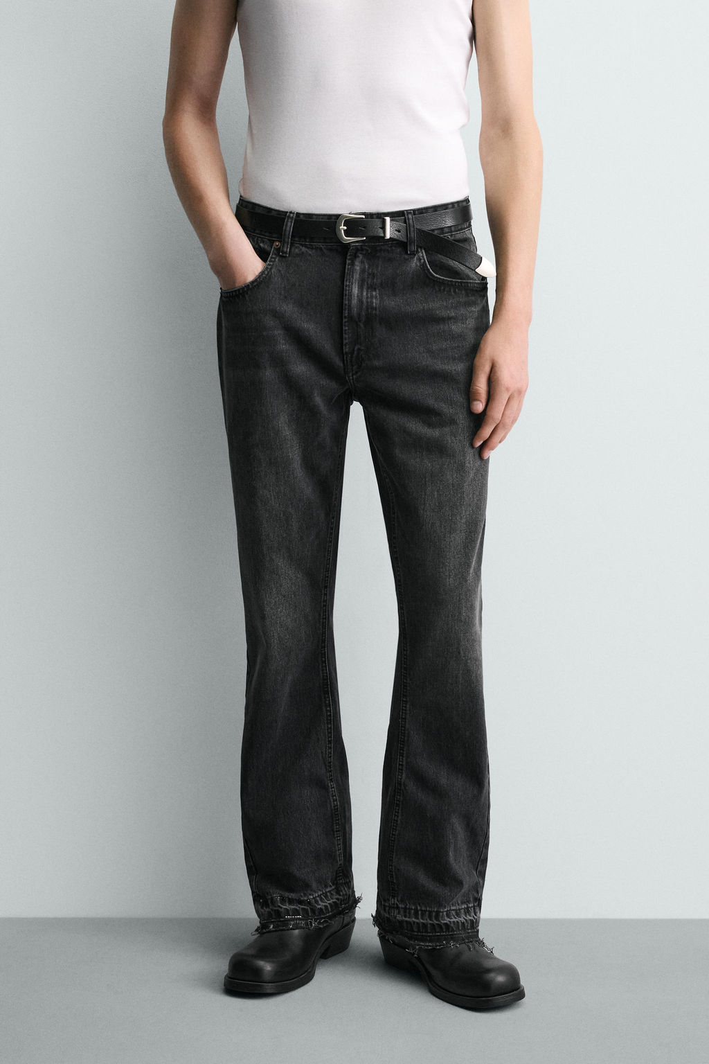 JEANS FLARE FIT / Carb?n - Zara фото 12