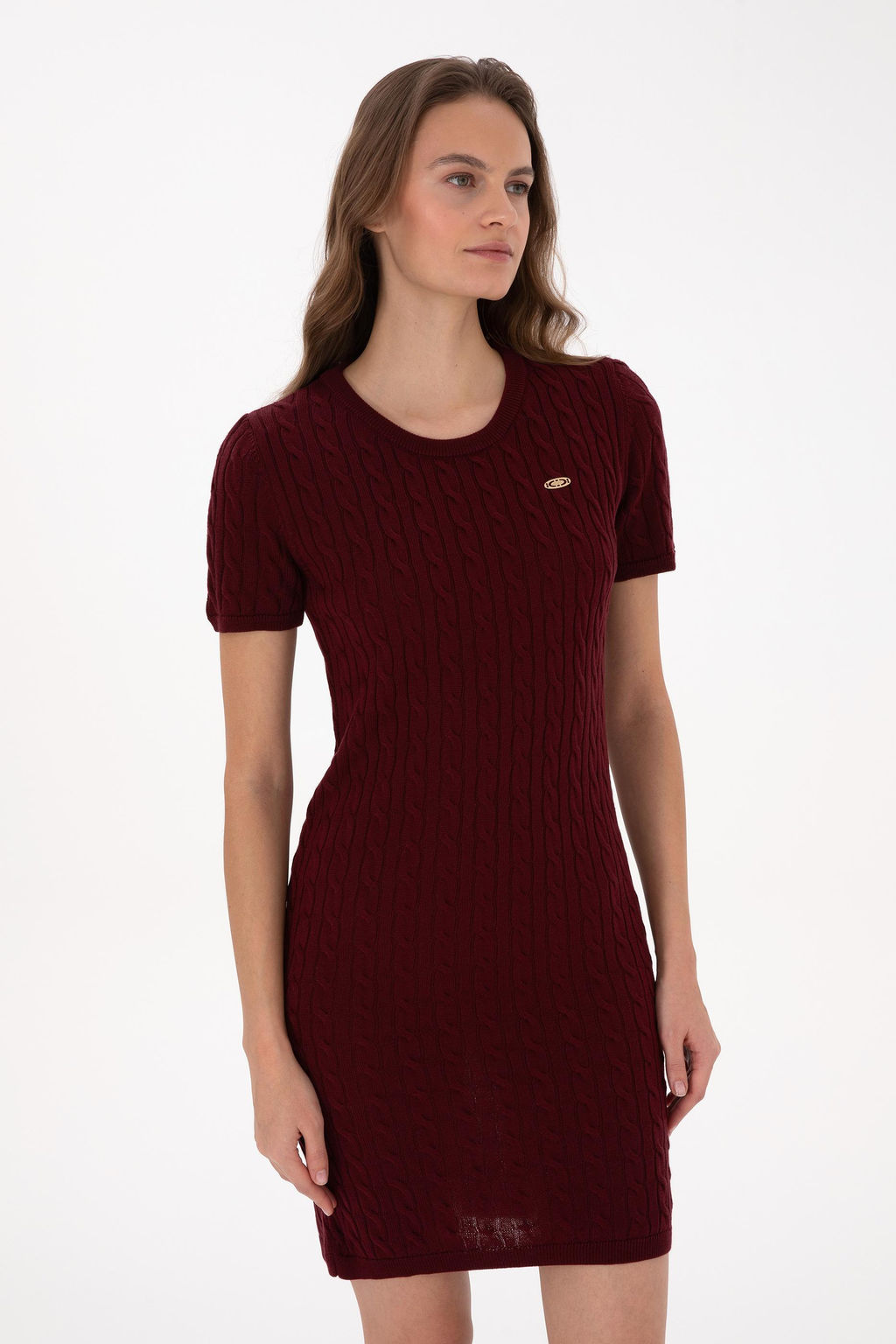 Kad_n Bordo Triko Elbise - U.s. polo assn фото 8