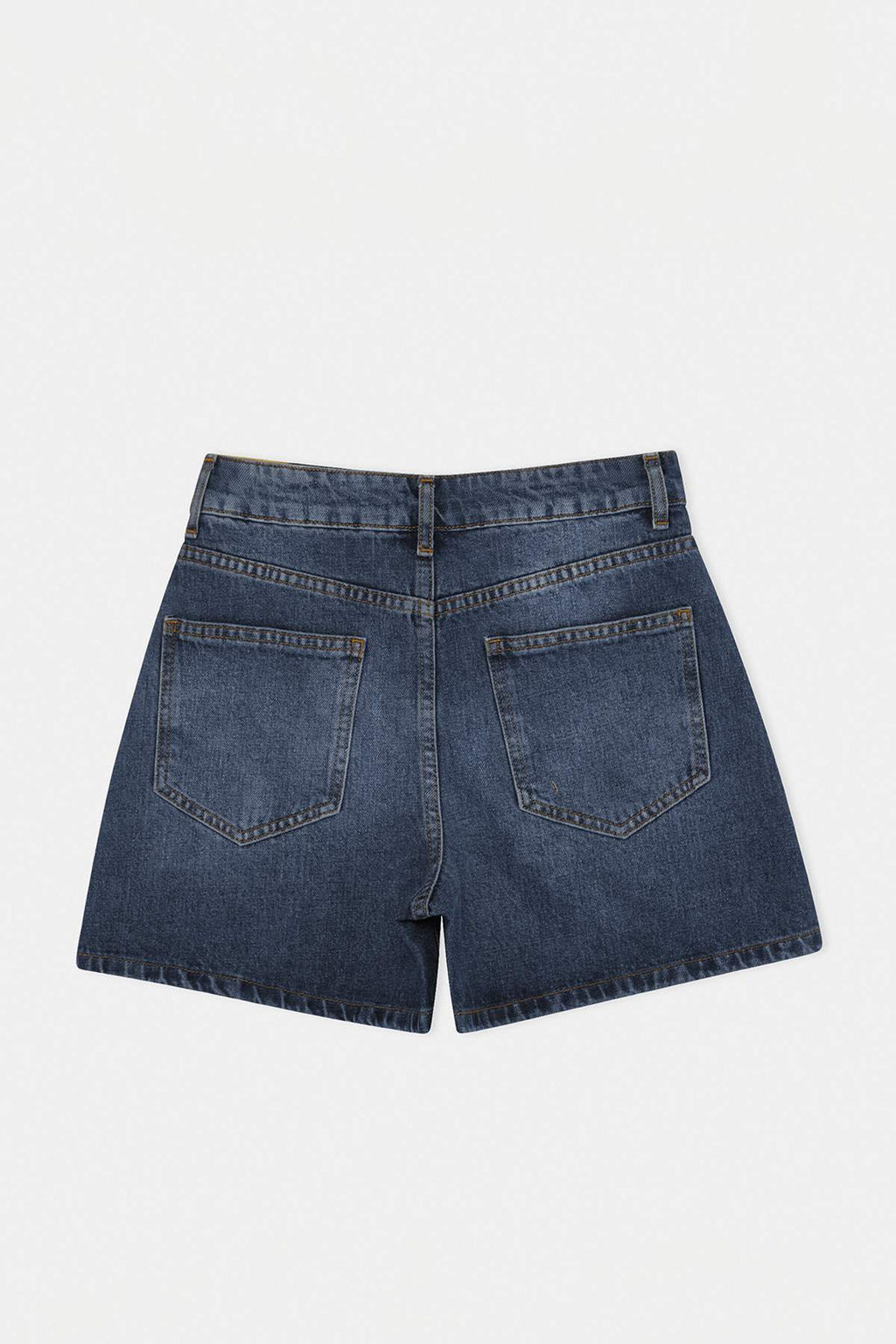 Koyu Mavi %100 Pamuk Y_ksek Bel Denim City _ort TWOSS26SR00094