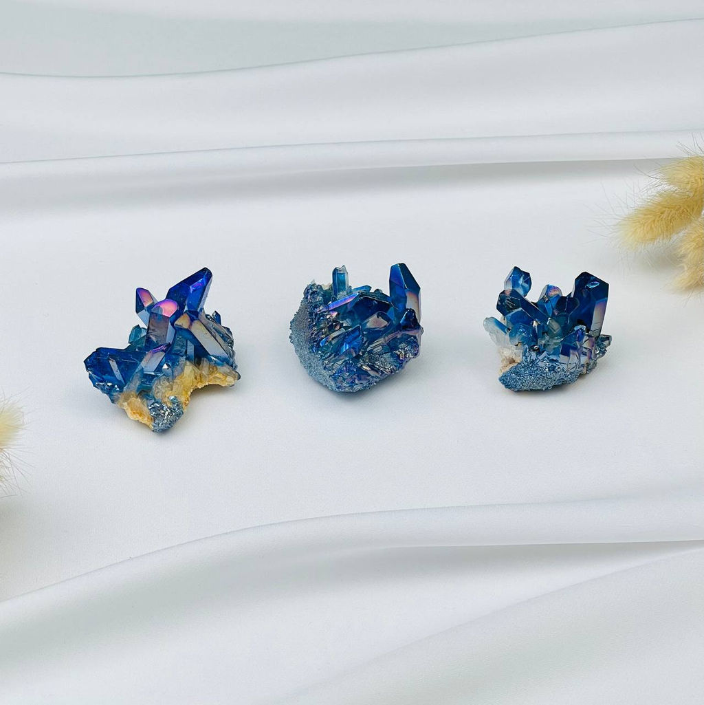 Друза из Горного Хрусталя (титан.покрытие)