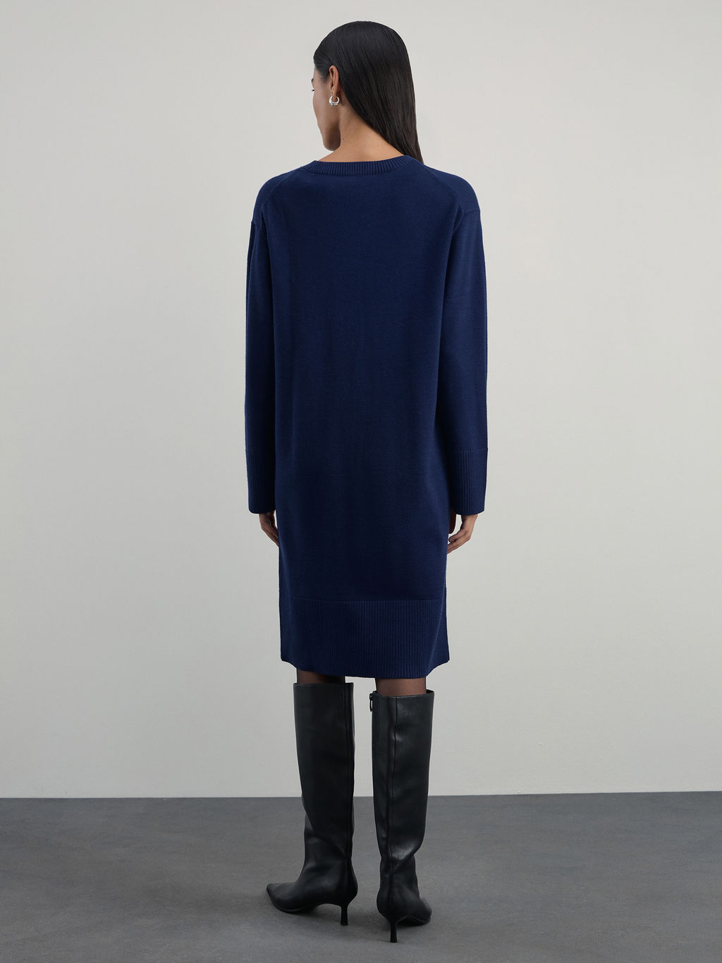 Вязаное платье со швом из вискозы / Zarina  фото 5