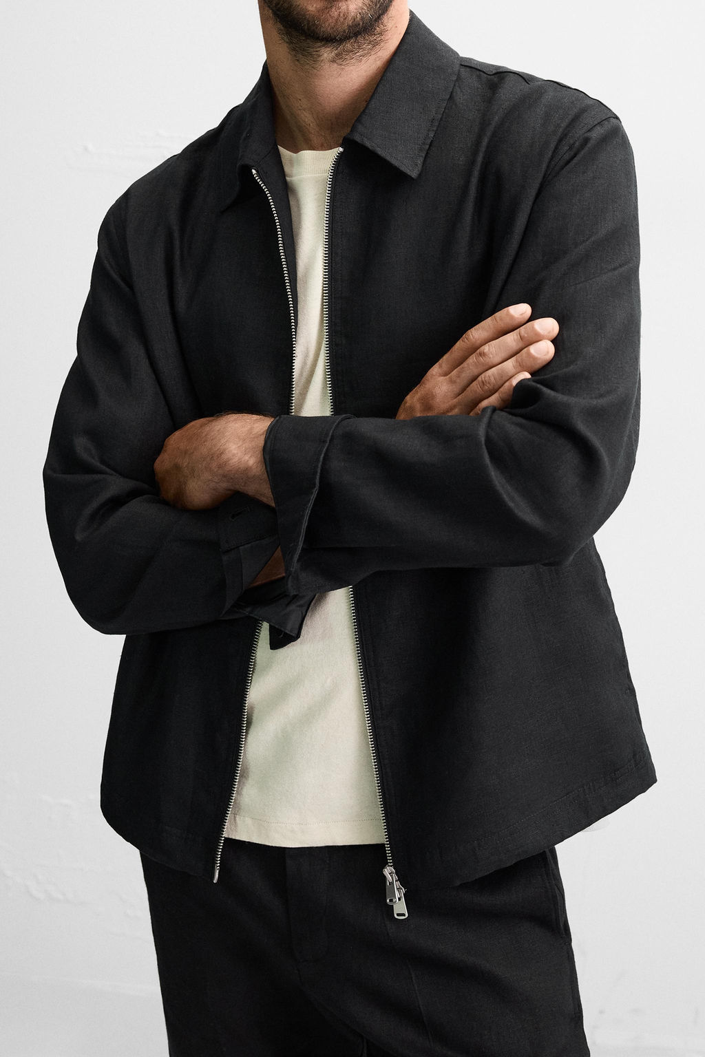 100% LINEN OVERSHIRT - Zara фото 6