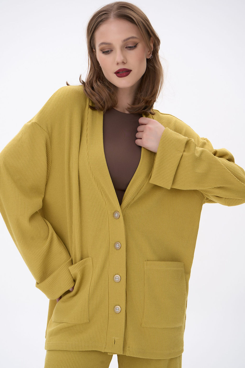Кардиган Эмили (горчичный) - Эльза фото 7