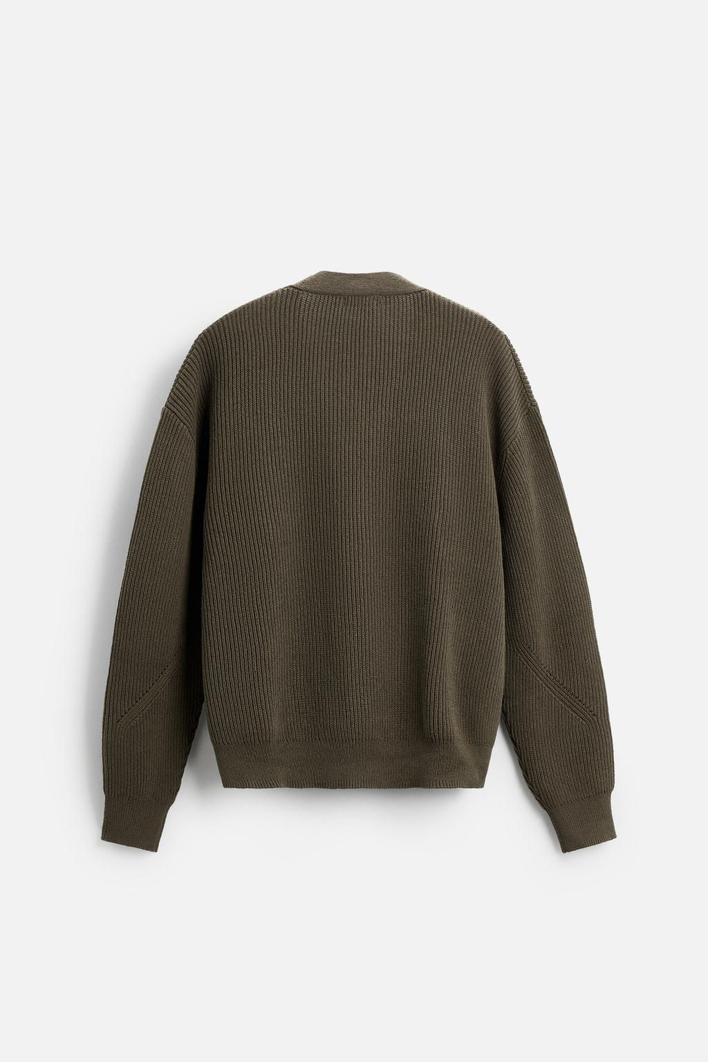 RELAXED FIT COTTON BLEND CARDIGAN - Zara фото 6