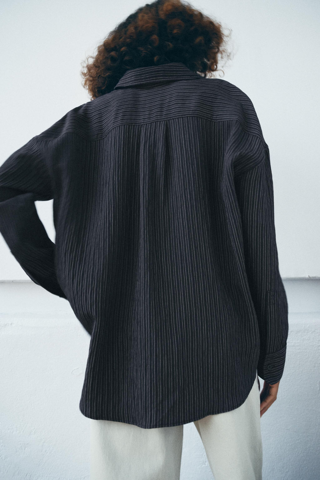STRIPED FLOWING SHIRT ZW COLLECTION - Zara фото 10