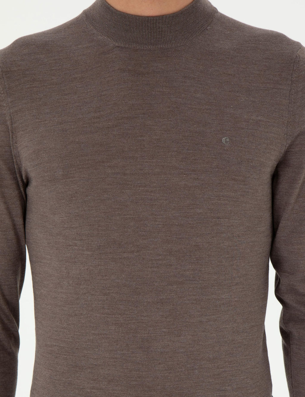 Vizon Slim Fit Ka_mir _pek Kar___ml_ _eyrek Bal_k__ Yaka Triko Kazak