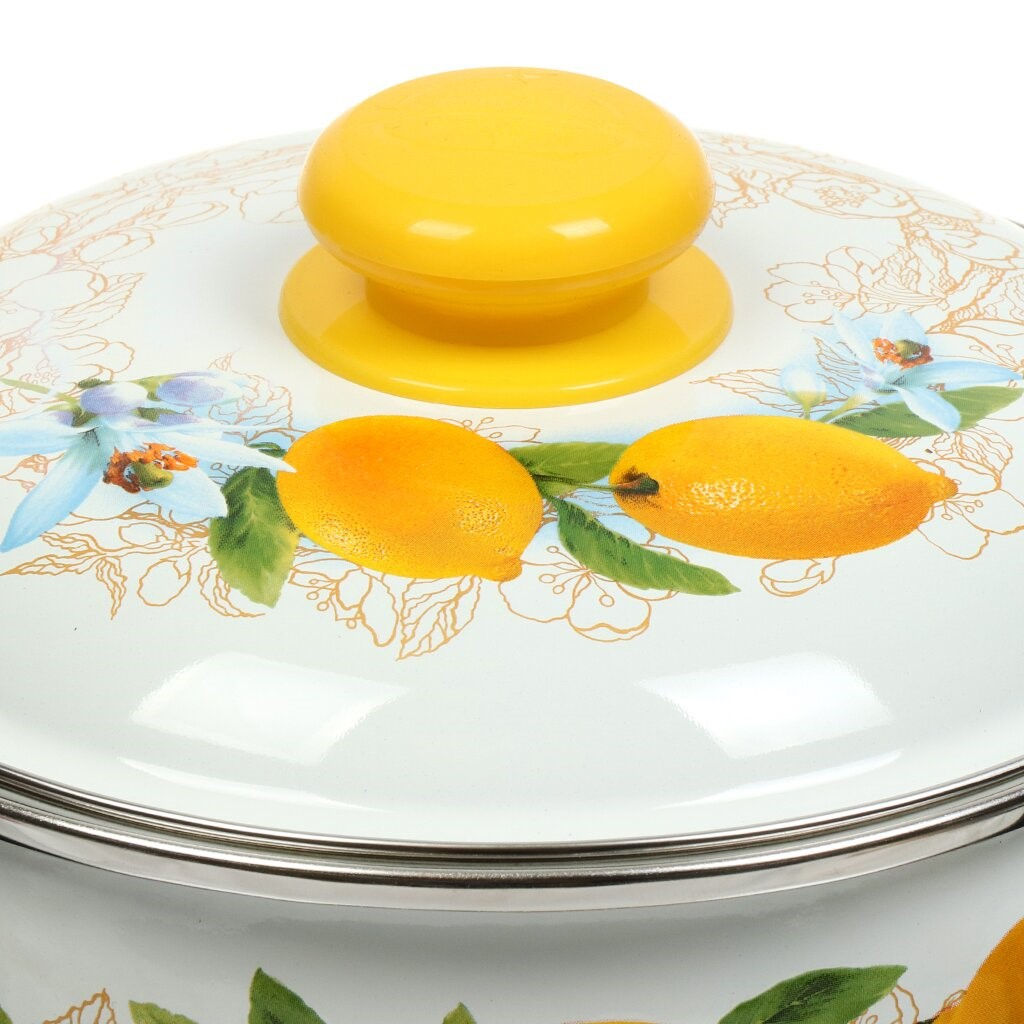 ЭМ_Кастрюля 3,0 л сфер. ЛИМОНЫ ОБОД н/о, арт. 3МС181Р