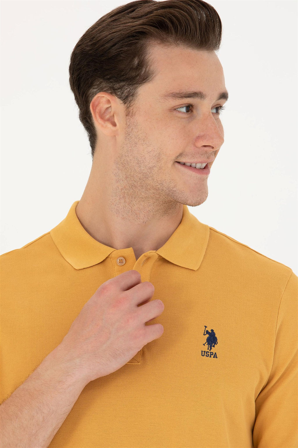 Мужской горчичный базовый свитшот Неожиданная скидка в корзине - U.s. polo assn фото 2
