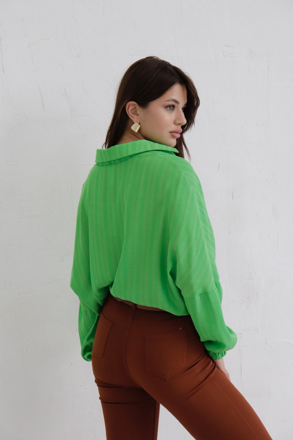 Рубашка базовая летучая мышь со спущенной линией плеча - Martichelli фото 44