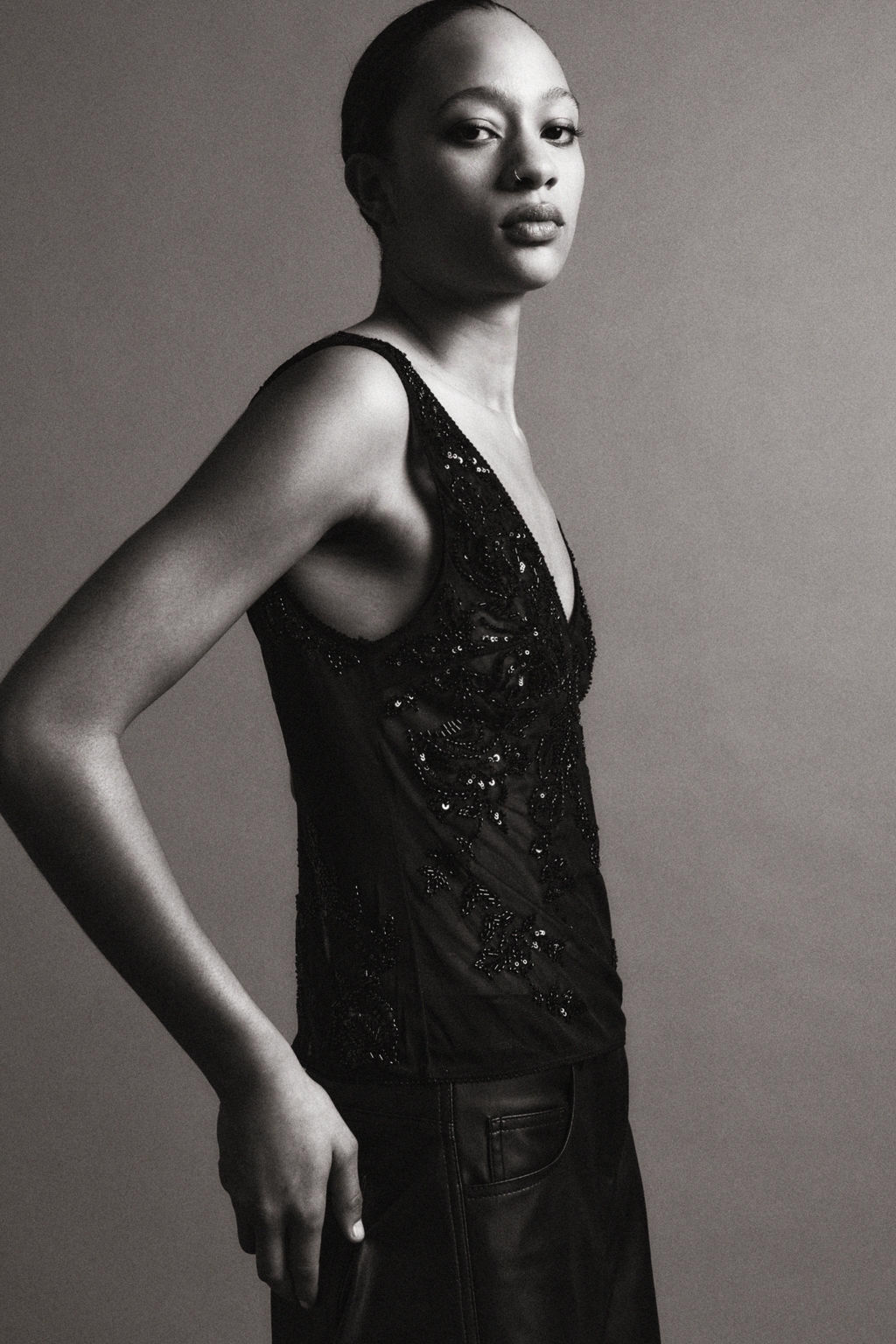 EMBROIDERED TULLE STRAP TOP - Zara фото 3