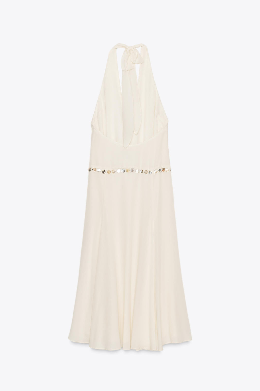 BEADED HALTER MIDI DRESS - Zara фото 7