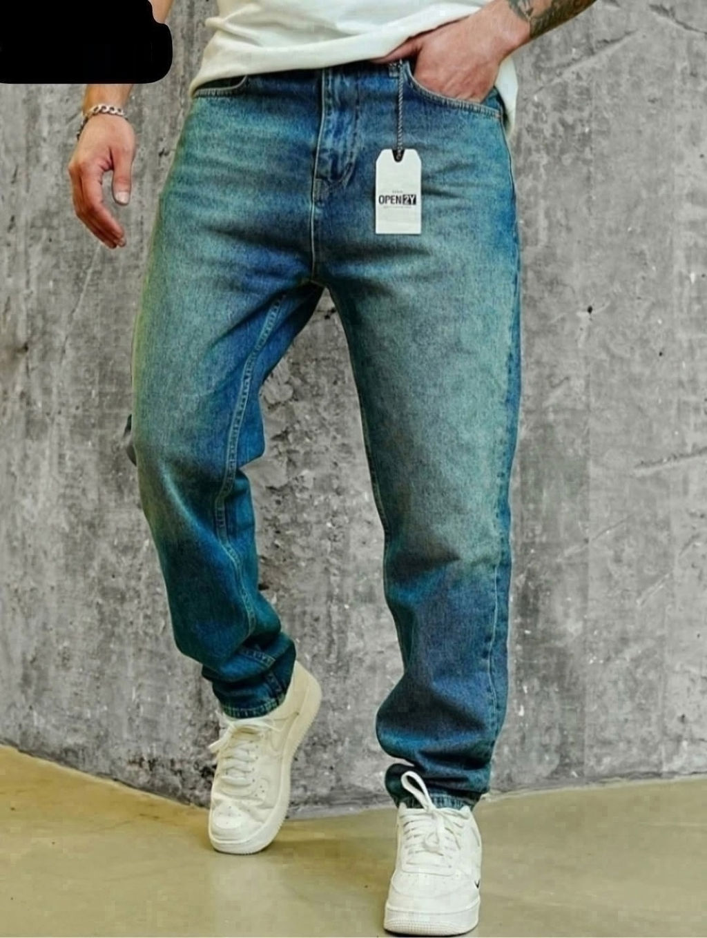 Джинсы бананы мужские