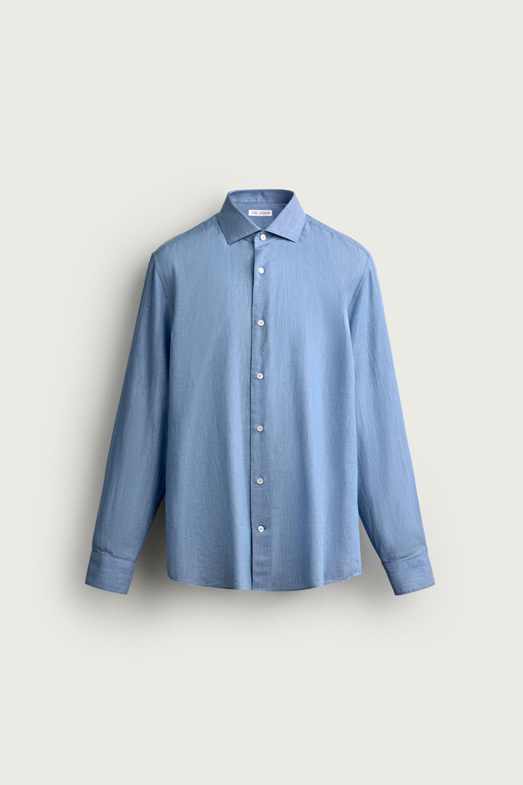 CAMISA REGULAR FIT VOILE / Celeste - Zara фото 8