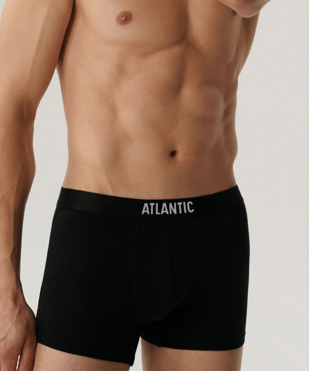 ATLANTIC 3MH-011 Трусы шорты Solid - набор 3 шт. черный фото 4