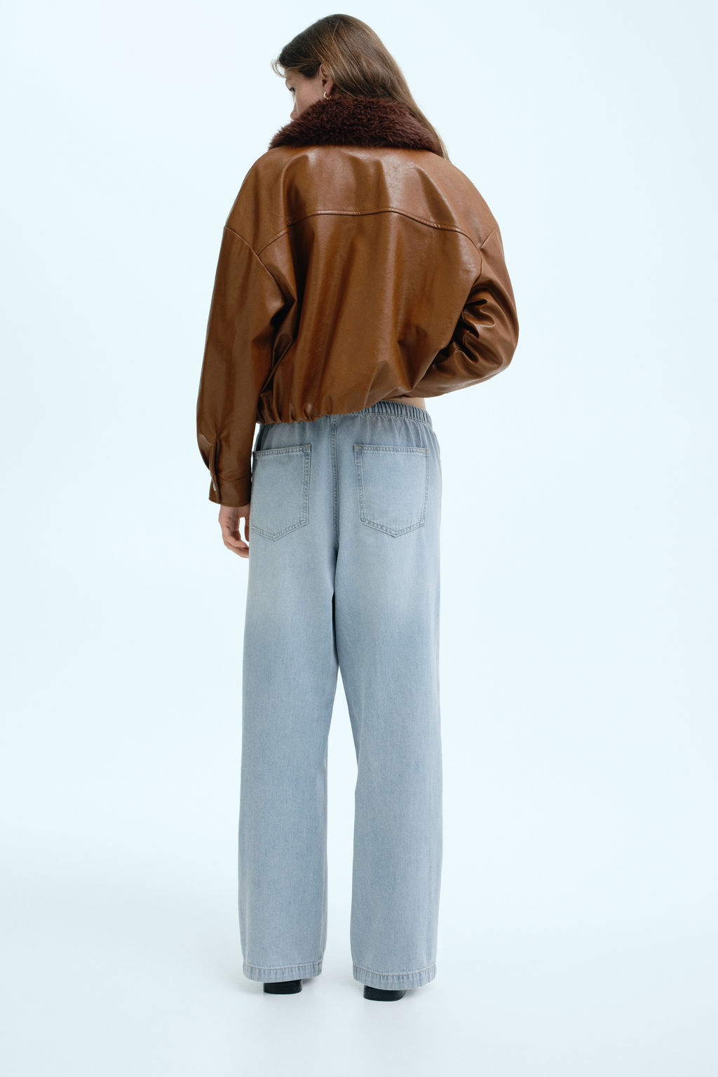 Pantal?n denim con cord?n de ajuste - H&m фото 8