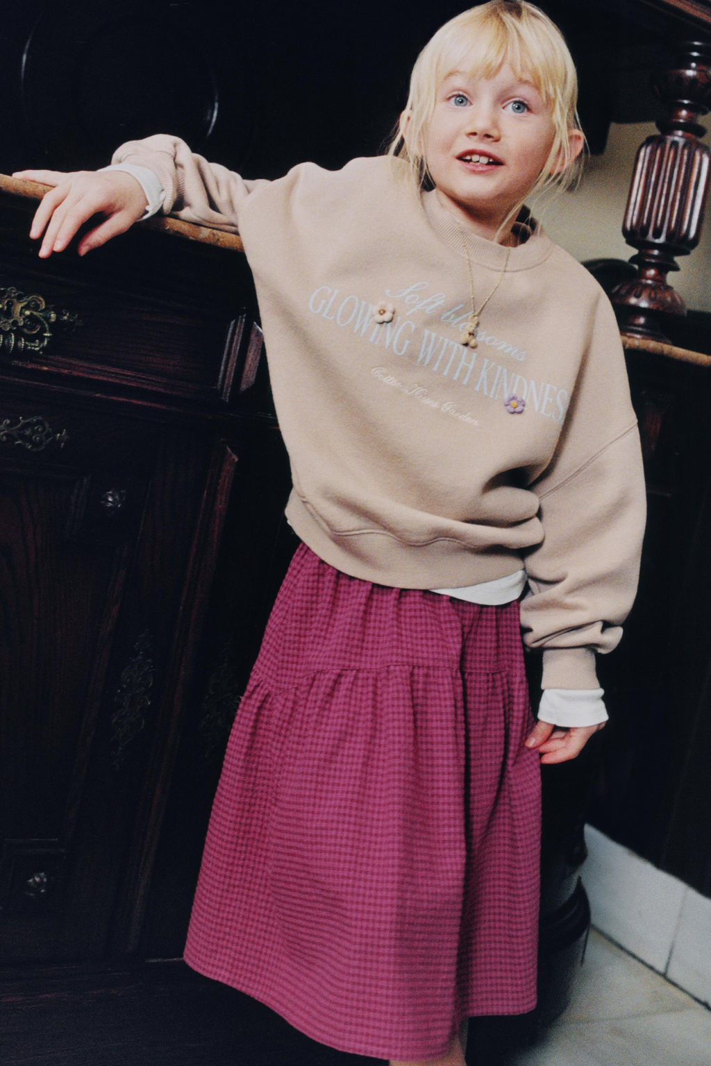 CHECK MIDI SKIRT - Zara фото 5