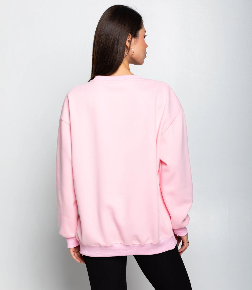 Свитшот #КТ1782, розовый